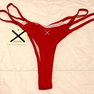 Boutine LA Rose Red Two Strap Bottoms - LARGE